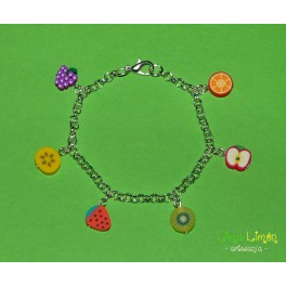 Pulsera de frutas colgantes