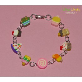 Pulsera de pastelitos y cupcakes